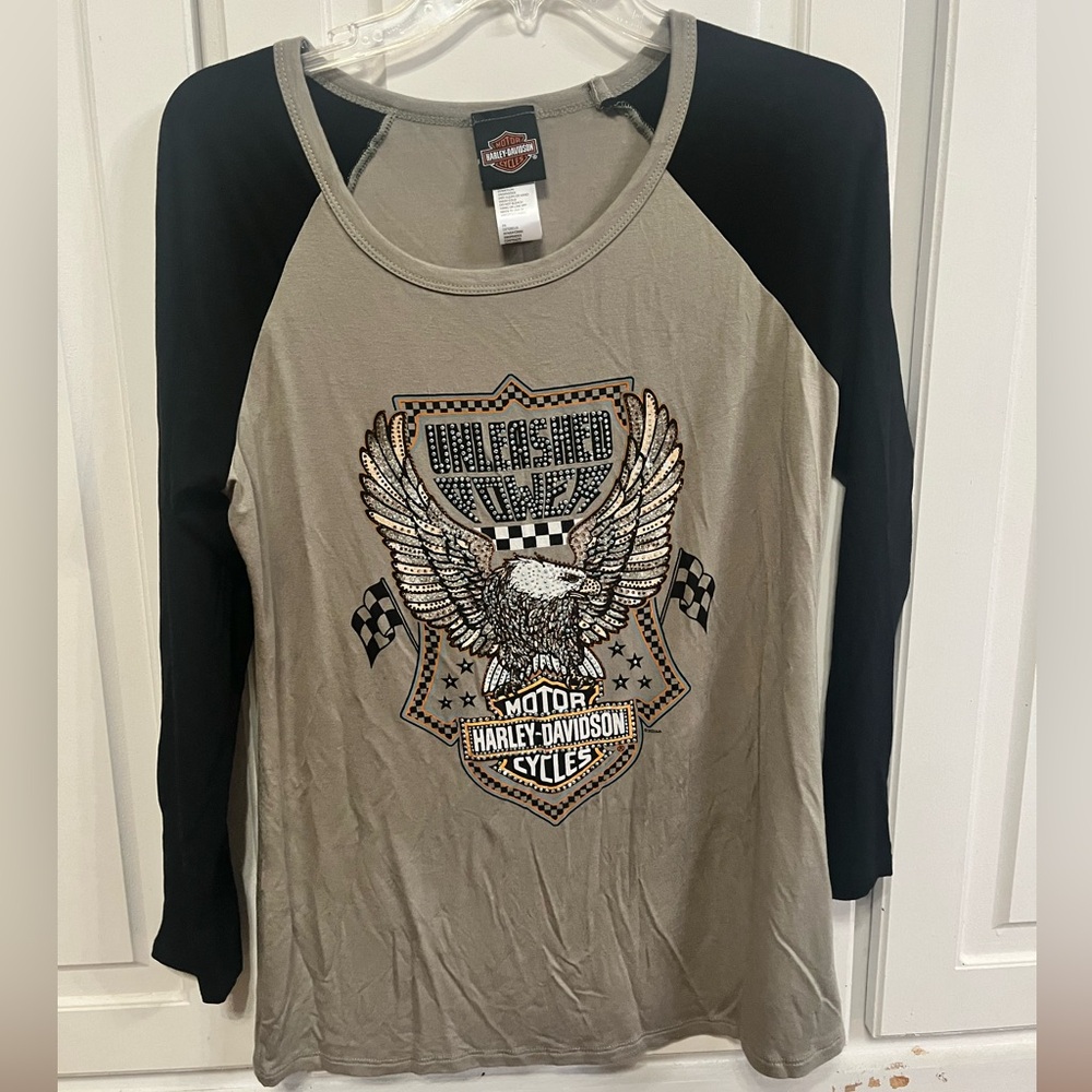 Bedazzled Harley-Davidson Long Sleeve T-Shirt
